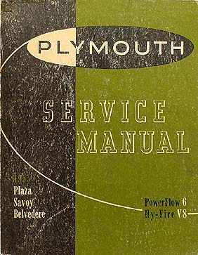 1955 Plymouth Shop Manual Original 55