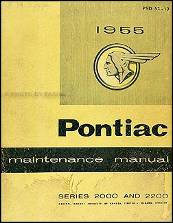 1955 Pontiac Shop Manual Original Canadian Series 2000-2200