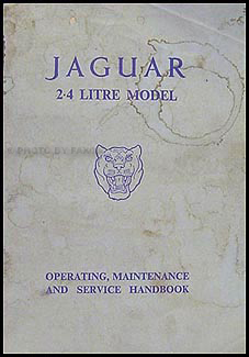 1956-1957 Jaguar 2.4 Litre Original Owner's Manual