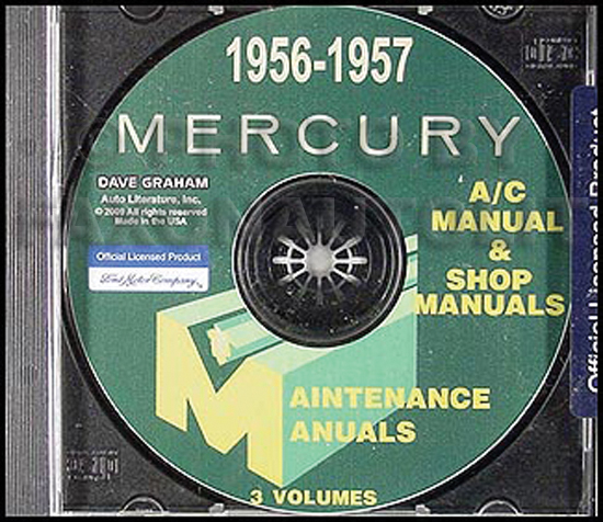 CD-ROM 1956-1957 Mercury Shop Manual Set