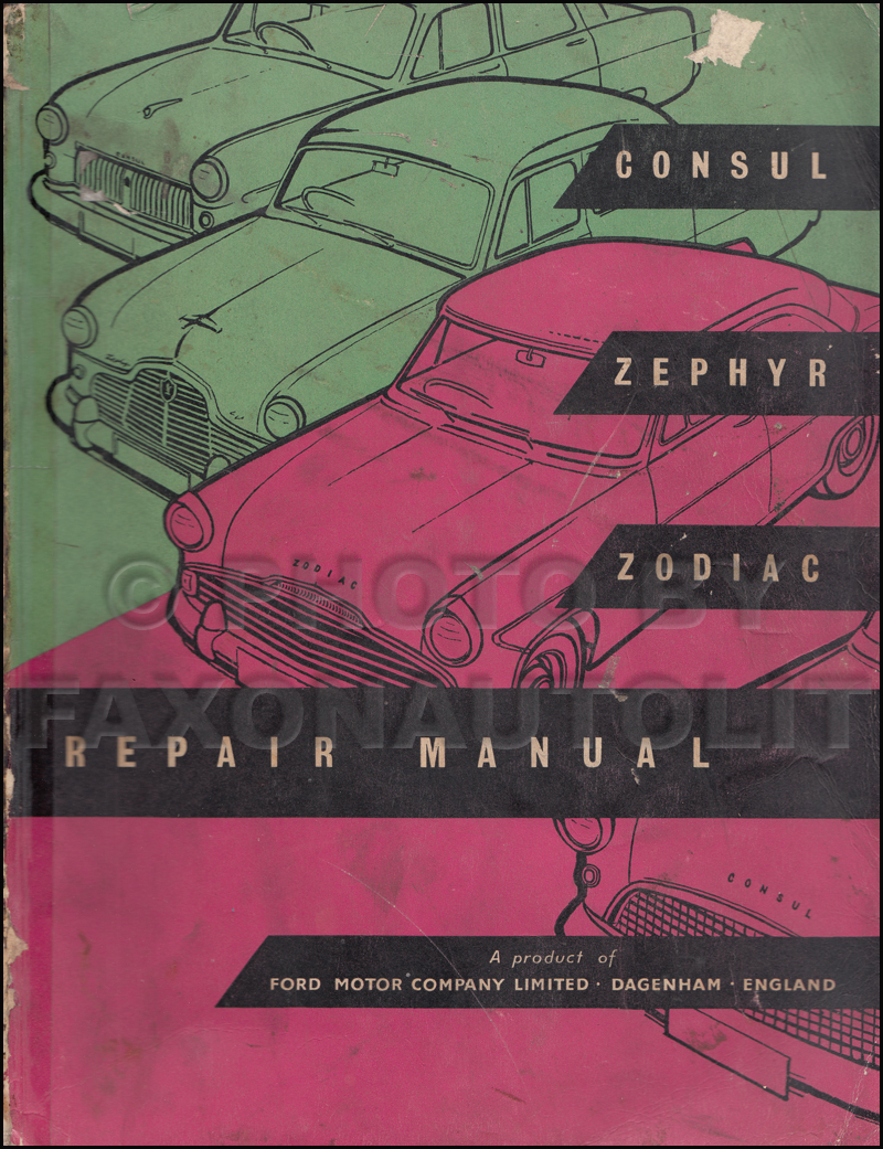 1951-1960 Ford Repair Shop Manual Original Consul Zephyr Zodiac