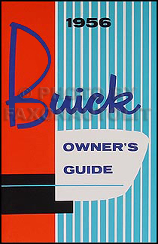 1956 Buick Owners Manual Reprint