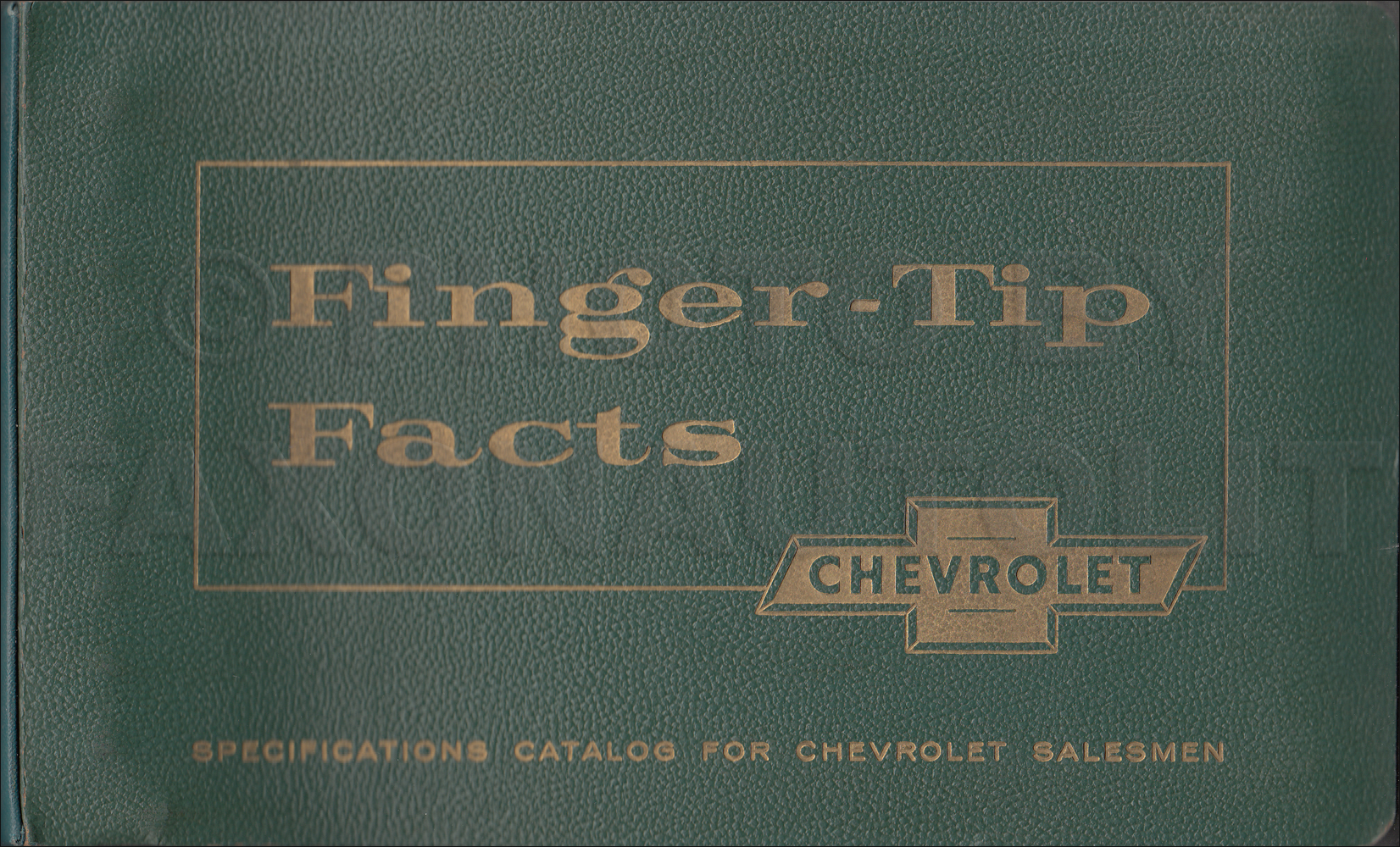 1956 Chevrolet Car Finger Tip Facts Book Dealer Album Original
