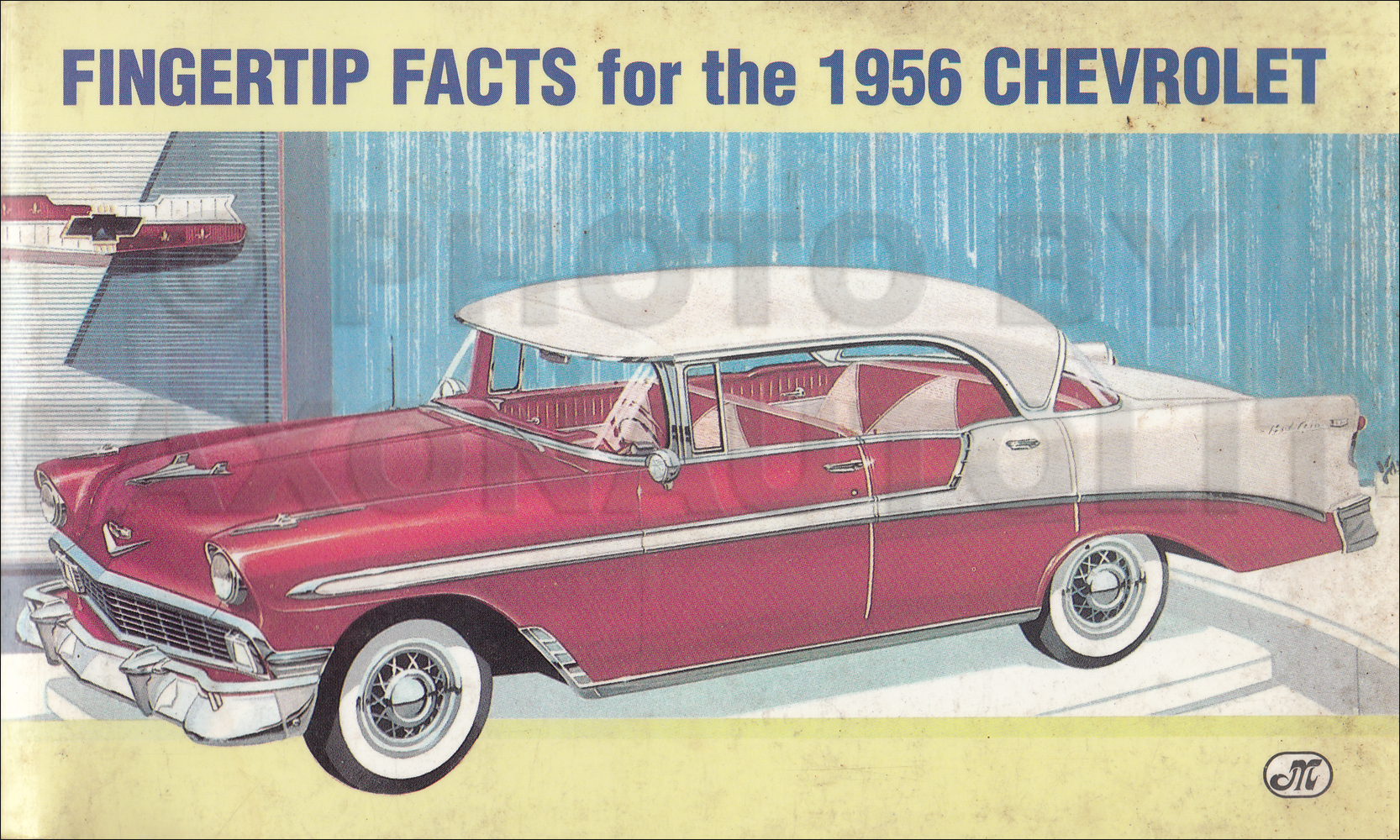 1956 Chevrolet Car Finger Tip Facts Book Dealer Album Reprint