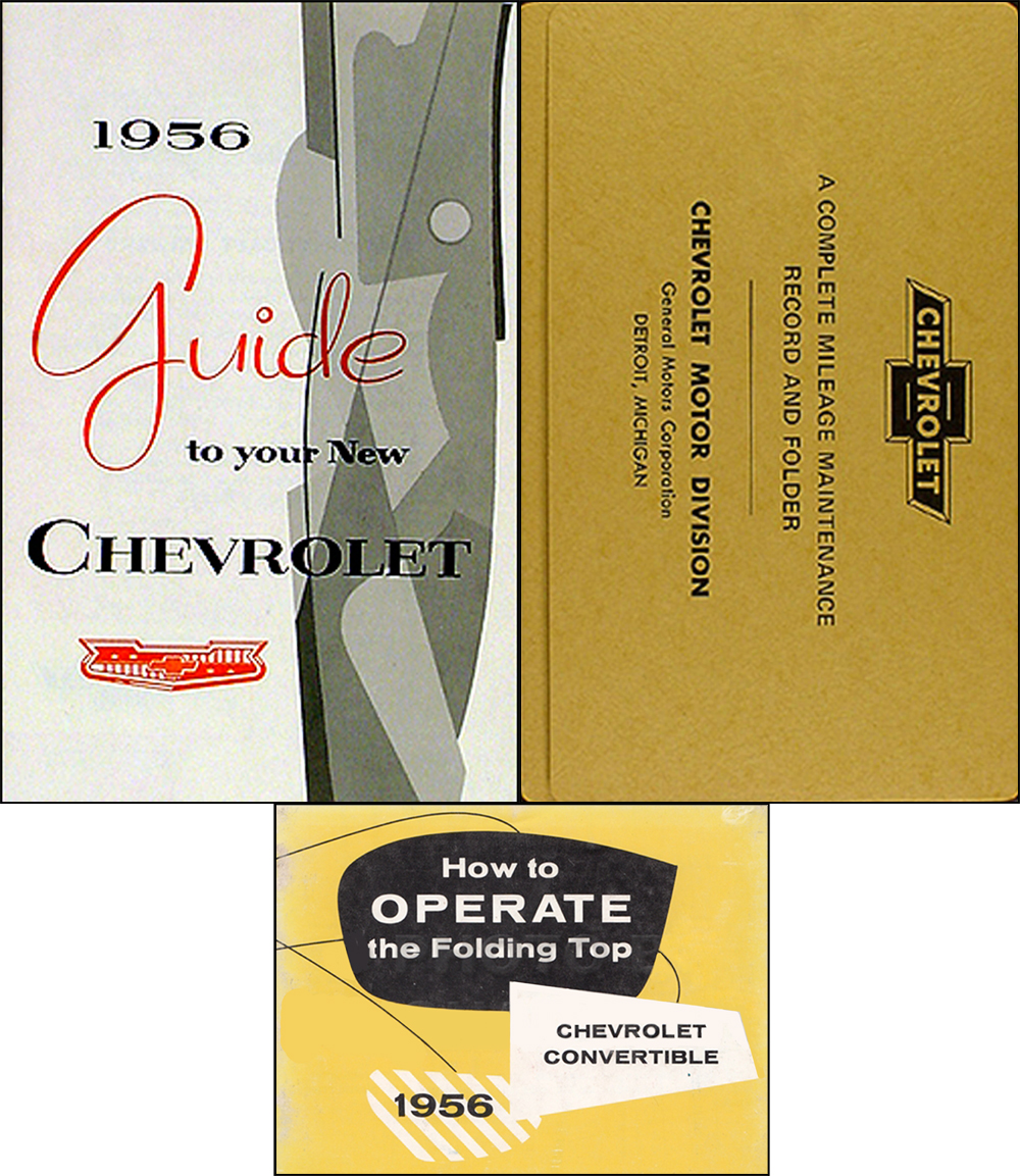 1956 Chevy Bel Air  Convertible Reprint Owner's Manual Package