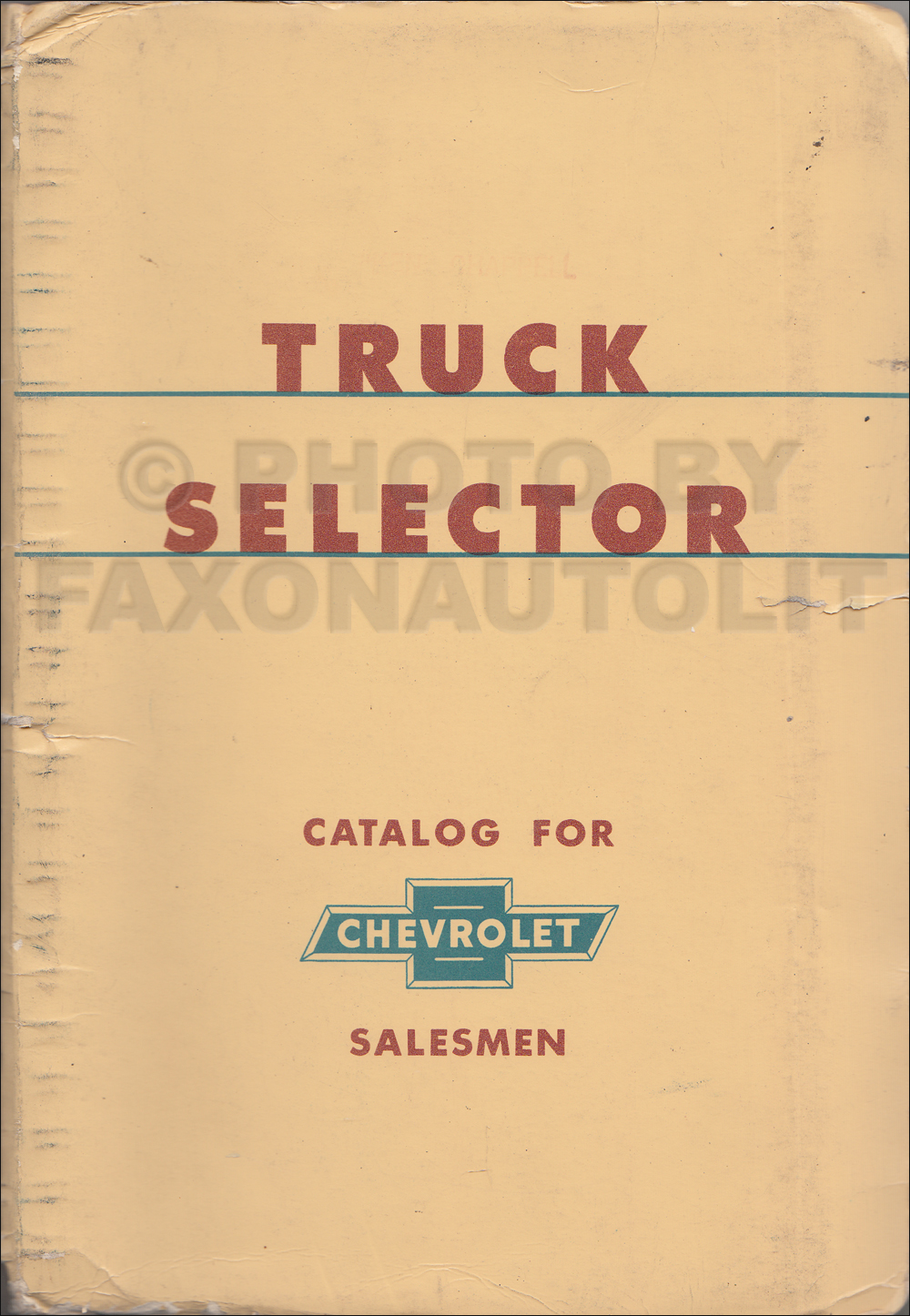 1956 Chevrolet Truck Selector Ordering Guide Original