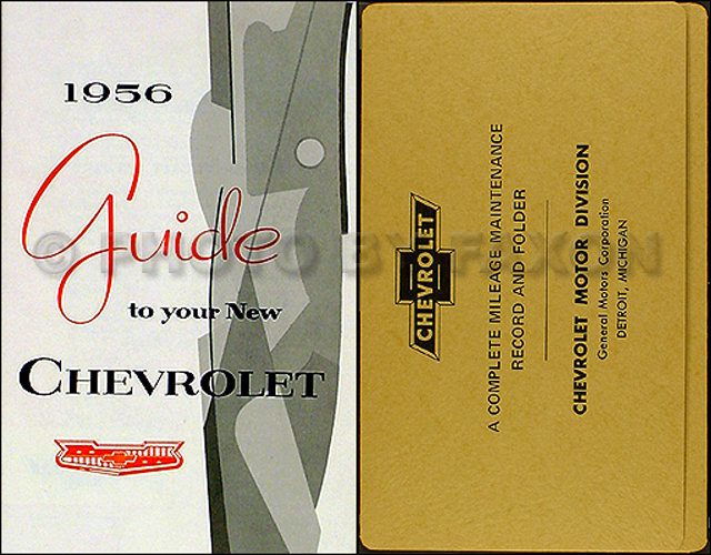 1956 Chevrolet Car Owner's Manual Reprint Package