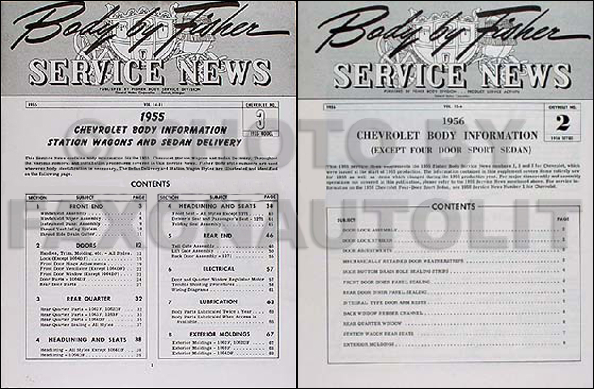 Best 1956 Chevrolet Car Shop Manual Supp 56 Chevy 150 210 Bel Air Nomad Wagon 