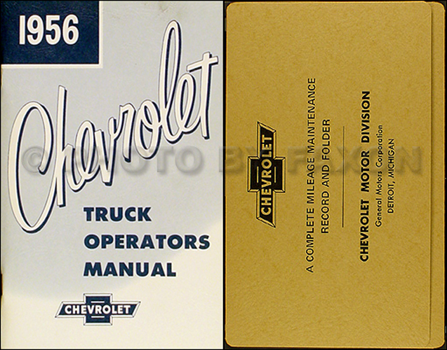 1956 Chevrolet Pickup and Truck Reprint Owner's Manual Package