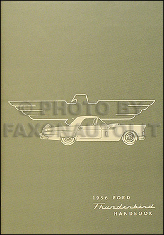 1956 Ford Thunderbird Reprint Owner's Manual
