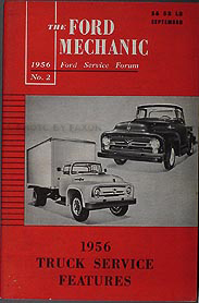 1956 Ford Truck Service Features Training Manual Original