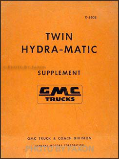 1956 GMC Truck Twin Hydra-Matic Transmission Original Supplement