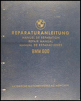 1957-1959 BMW 600 Repair Manual Original
