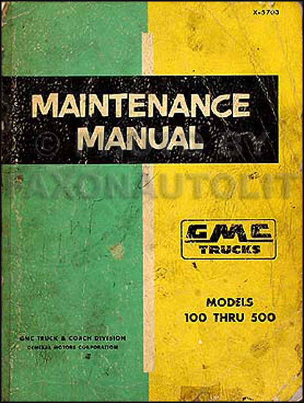 1957-1959 GMC Pickup Truck Shop Manual Original