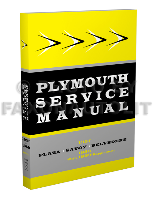 1957-1959 Plymouth Shop Manual Reprint