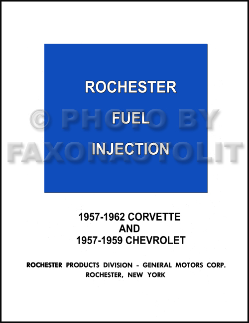 1958 Chevrolet Fuel Injection Mechanic Workshop Service Repair Manual Factory 
