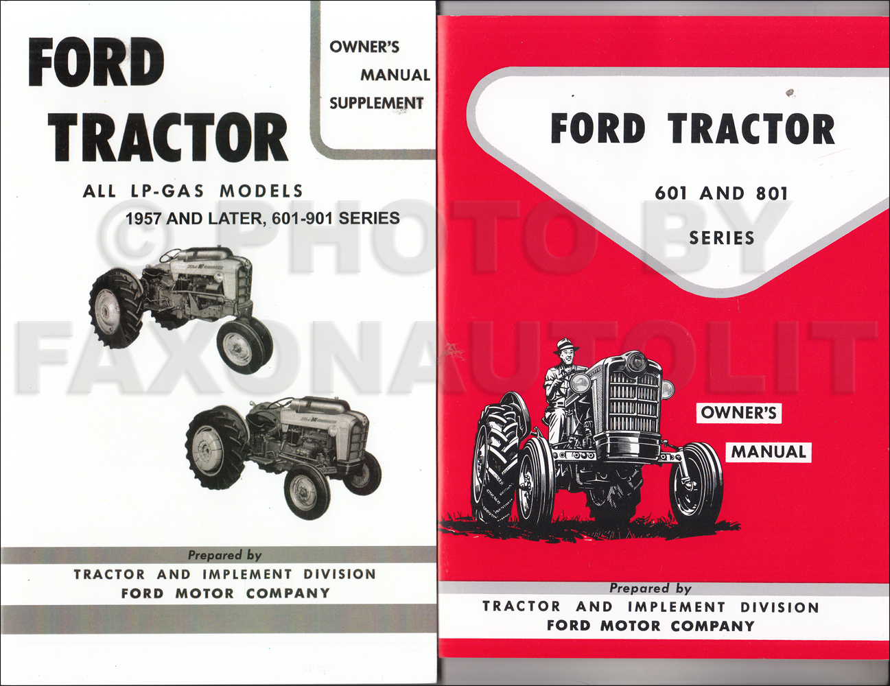1957-1962 Ford 601 & 801 Series Tractor LP-Gas Owner's Manual Set Reprint