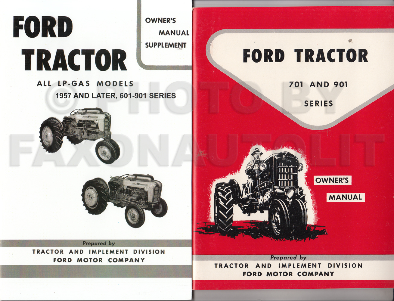 1957-1962 Ford 701 & 901 Series Tractor LP-Gas Owner's Manual Set Reprint