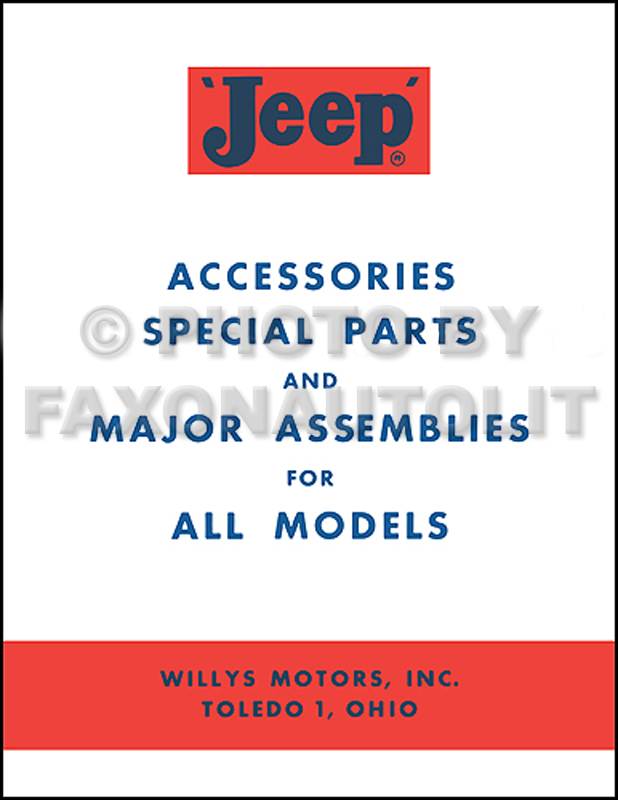 1957-1962 Jeep Accessory Manual Reprint All Models