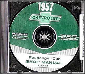 1957 Chevrolet CD Shop Manual Bel Air Nomad 150 210 57 Chevy
