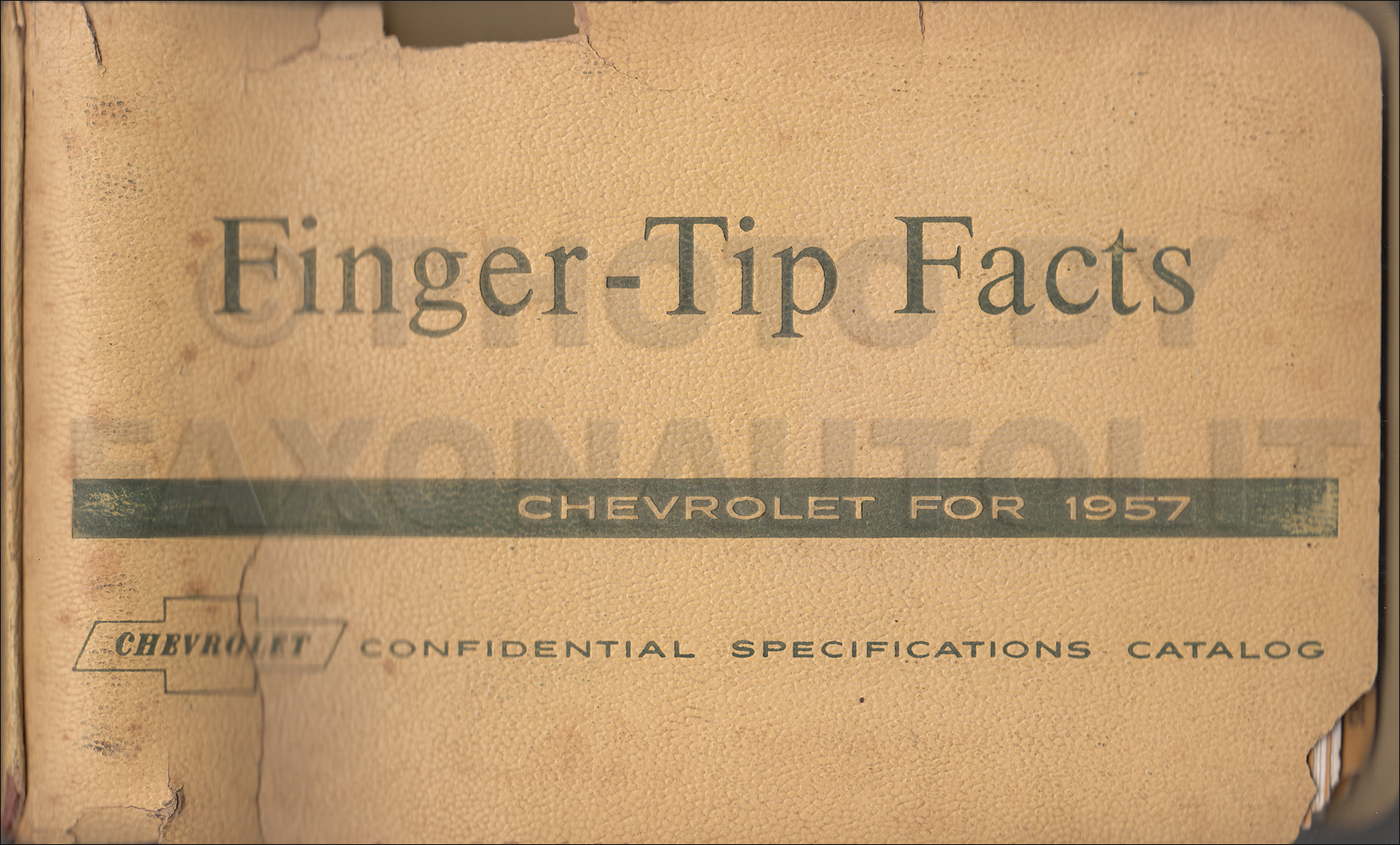 1957 Chevrolet Car Finger Tip Facts Book Dealer Album Original