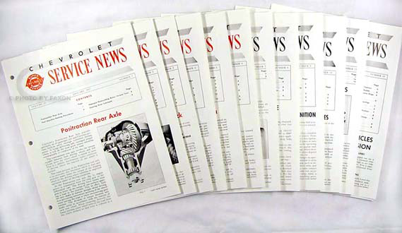 1957 Chevrolet Service News (12 issues) reprint