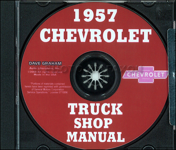 1957 Chevrolet Pickup and Truck CD-ROM Repair Shop Manual