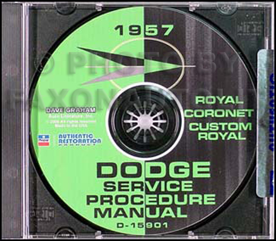 1957 Dodge Car CD-ROM Shop Manual 