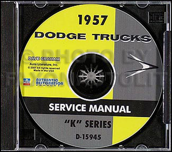 1957 Dodge Truck CD-ROM Shop Manual 