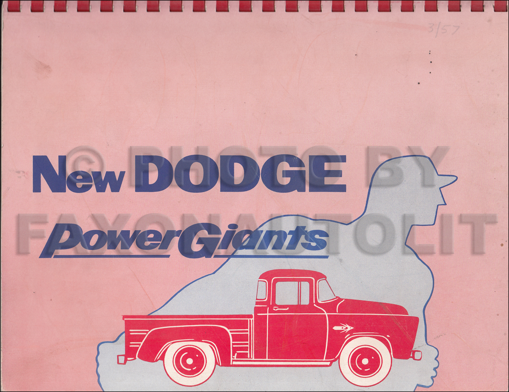 1957 Dodge Truck Dealer Album Book Original D100 D200 D300