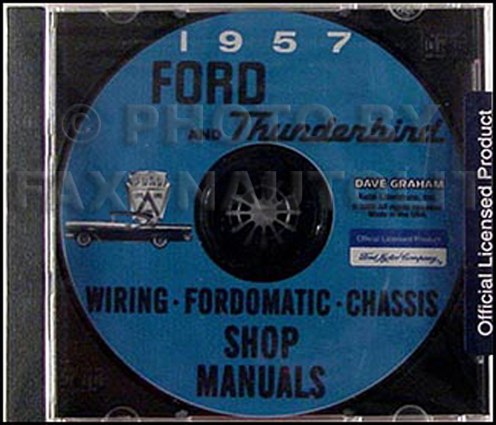 1957 Ford Car and Thunderbird Shop Manuals CD-ROM 