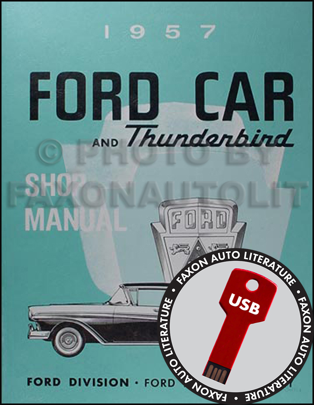 1957 Ford Car and Thunderbird Shop Manuals CD-ROM 