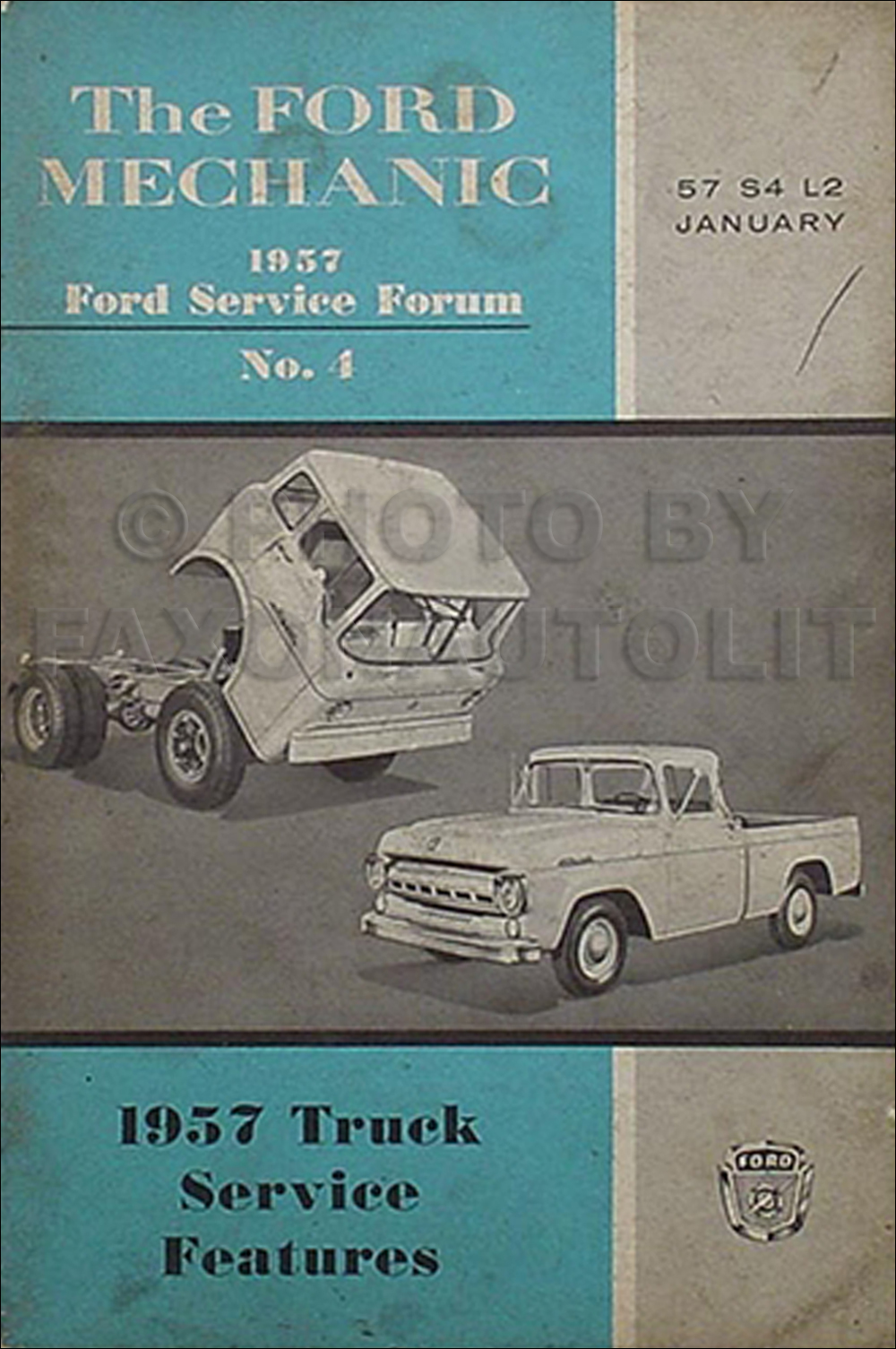 1957 Ford Truck Service Features Training Manual Original 