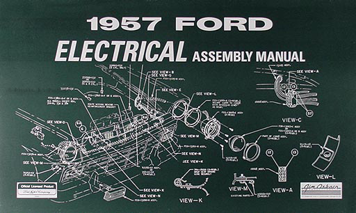 1957 Ford Electrical Assembly Manual Reprint for Car & Retractable