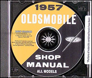 1957 Oldsmobile CD-ROM Shop Manual  for 57 Olds 88 & 98