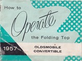1957 Oldsmobile Convertible Top Owner's Manual Original
