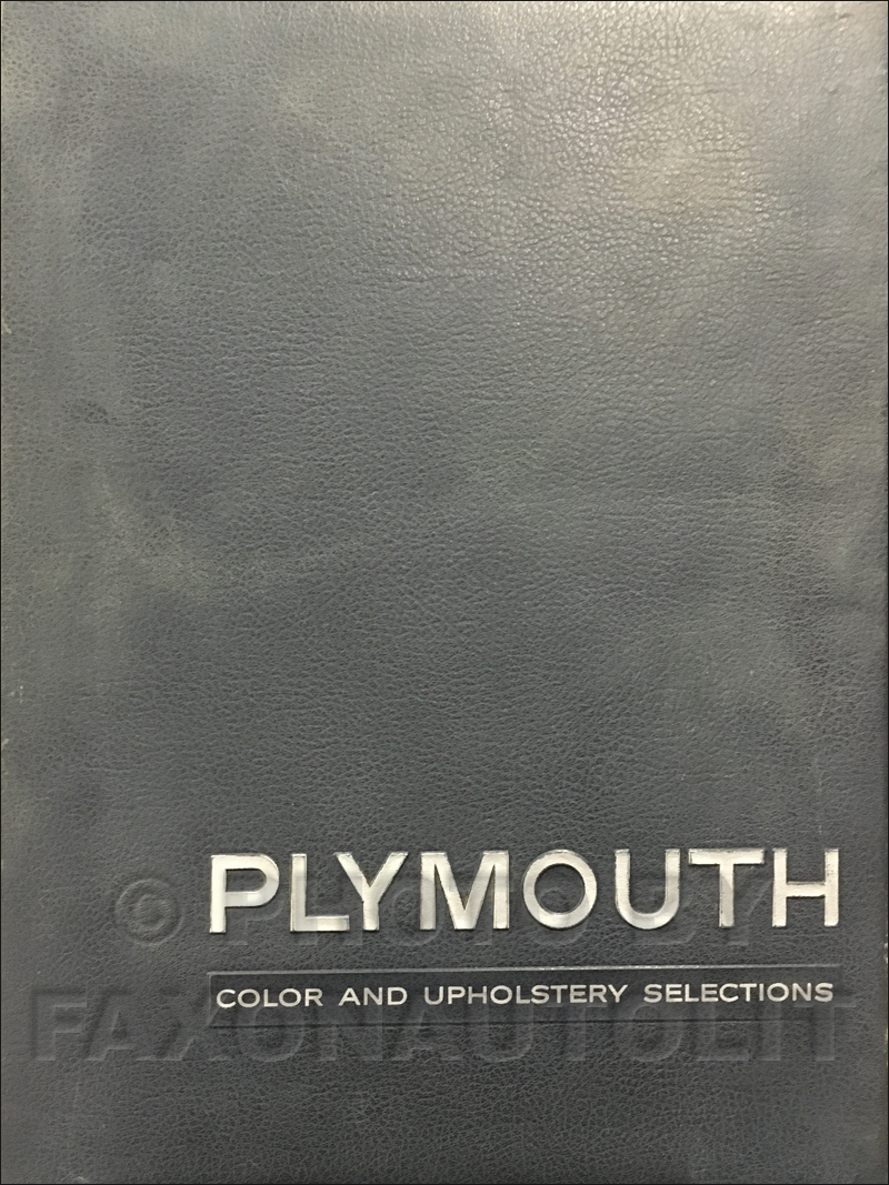 1957 Plymouth Color & Upholstery Dealer Album Original