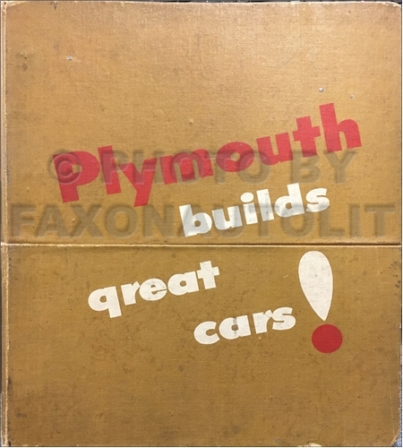 1957 Plymouth Dealer Album Book Original
