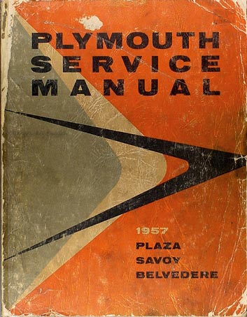 1957 Plymouth Service Manual Original