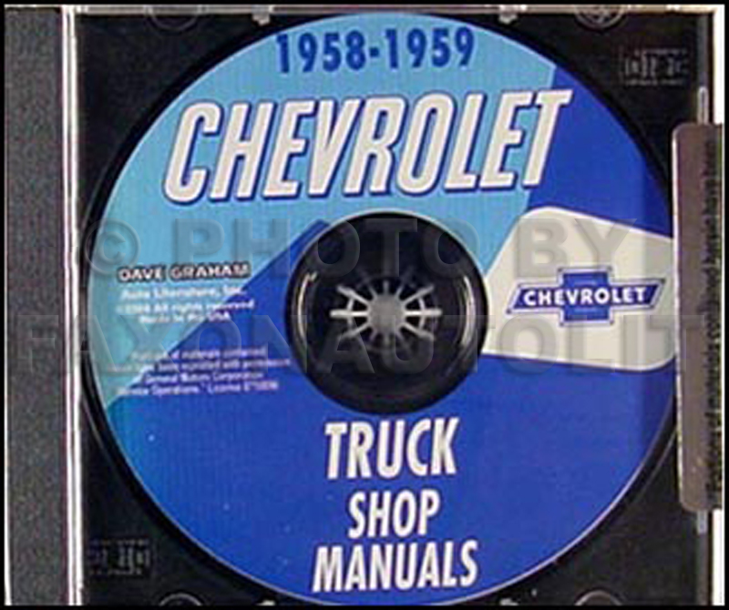 1958-1959 Chevrolet Pickup and Truck CD-ROM Shop Manual