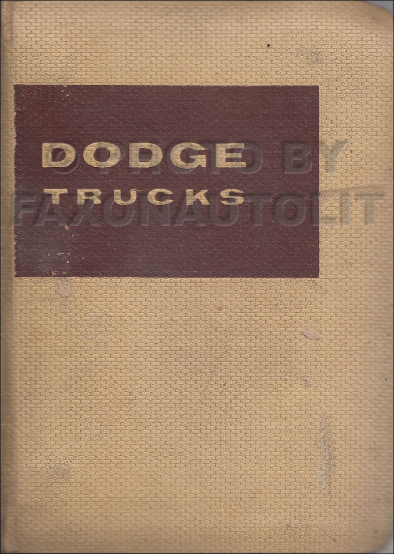 1959-1960 Dodge Truck Data Book Original