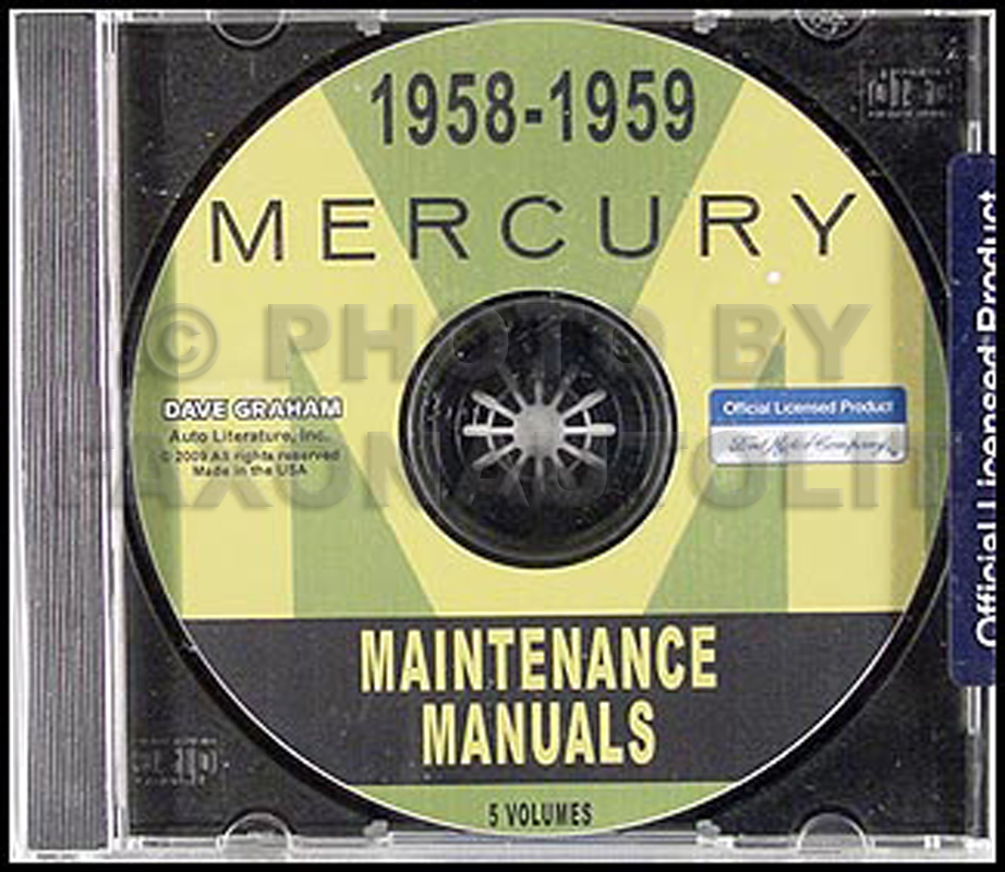 CD-ROM 1958 & 1959 Mercury Shop Manuals