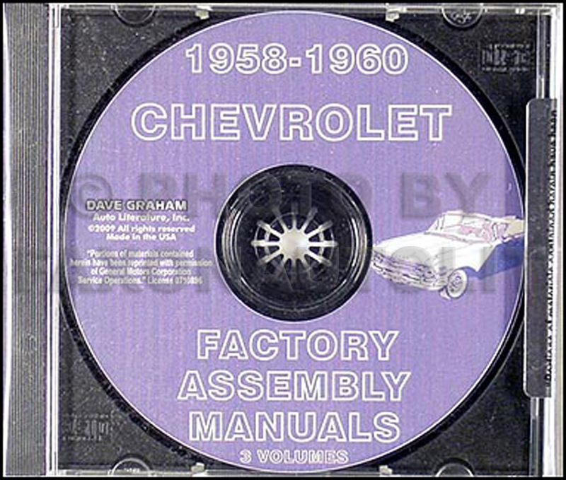 CD 1958-1960 Chevy Assembly Manual Biscayne Bel Air Impala El Camino