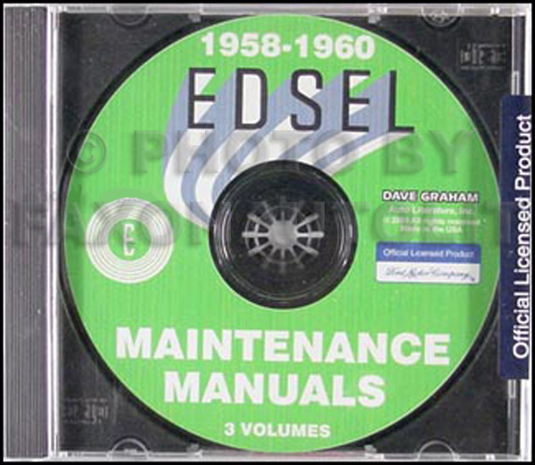 1958-1960 Edsel Repair Manuals on CD-ROM