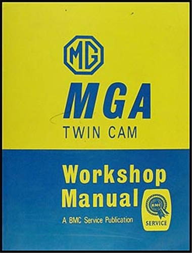 1958-1960 MGA Twin Cam Repair Manual Original