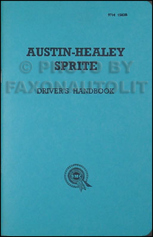 1958-1961 Austin Healey Sprite Owner's Manual Reprint