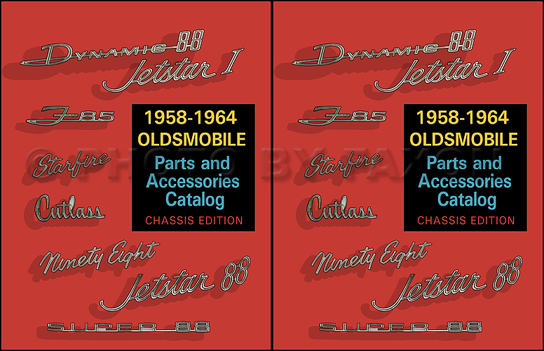1958-1964 Oldsmobile Chassis Parts Catalog Reprint 2 Volume Set