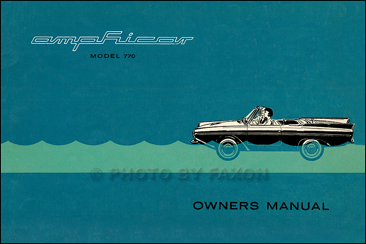 1961-1967 Amphicar Model 770 Owners Manual Reprint