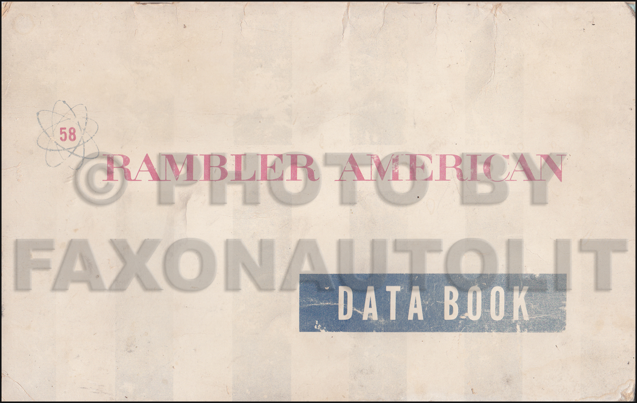 1958 AMC Rambler American Data Book Original