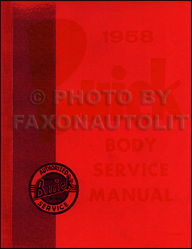 1958 Buick Reprint Body Repair Manual